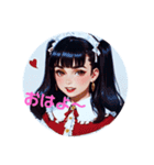 肯定！赤白ロリータちゃん（個別スタンプ：2）