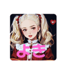 肯定！赤白ロリータちゃん（個別スタンプ：9）