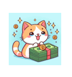 大金をゲットして喜んでいる猫にゃん☆②（個別スタンプ：16）