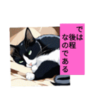 吾輩が猫である、名前は何かありそう。（個別スタンプ：40）