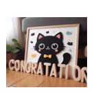 黒猫家族のスタンプ便（個別スタンプ：4）