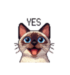 ドット絵 シャム 猫 40種（個別スタンプ：33）