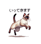 ドット絵 シャム 猫 40種（個別スタンプ：37）