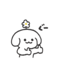 花咲く白いイヌ（個別スタンプ：3）