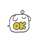 花咲く白いイヌ（個別スタンプ：4）