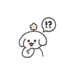 花咲く白いイヌ（個別スタンプ：5）