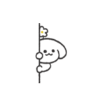 花咲く白いイヌ（個別スタンプ：9）