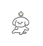 花咲く白いイヌ（個別スタンプ：15）