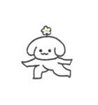花咲く白いイヌ（個別スタンプ：18）