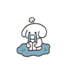 花咲く白いイヌ（個別スタンプ：19）