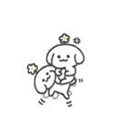 花咲く白いイヌ（個別スタンプ：25）