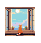 猫のドット絵＠（個別スタンプ：1）