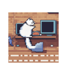 猫のドット絵＠（個別スタンプ：16）