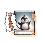 Cute penguin words（個別スタンプ：4）