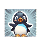 Cute penguin words（個別スタンプ：16）