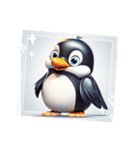 Cute penguin words（個別スタンプ：17）