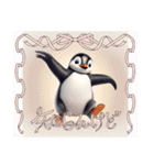 Cute penguin words（個別スタンプ：18）