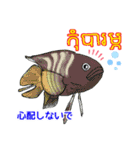 海水魚リロの仲間たち(クメール語と日本語)（個別スタンプ：6）
