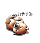 ドット絵 仔犬な柴犬 日常会話（個別スタンプ：2）