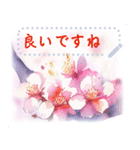 水彩画風桜（個別スタンプ：5）