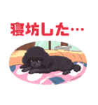 黒プーぱーさん（個別スタンプ：16）