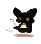 くろねこのおばけねこ。（個別スタンプ：28）