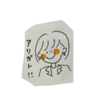 ゆるゆる紙切れ手書きスタンプ（個別スタンプ：6）