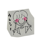 ゆるゆる紙切れ手書きスタンプ（個別スタンプ：16）