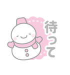 ピンク色スノーマン3【推し活・オタ活】（個別スタンプ：25）