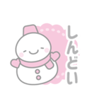 ピンク色スノーマン3【推し活・オタ活】（個別スタンプ：27）