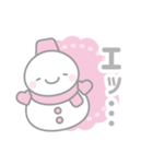 ピンク色スノーマン3【推し活・オタ活】（個別スタンプ：29）