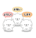 飛び出す＊しろねこのお誕生日＆お祝い（個別スタンプ：20）