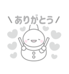 白色スノーマン3【推し活・オタ活】（個別スタンプ：16）