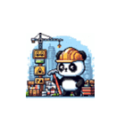 パンダドット絵2（個別スタンプ：6）