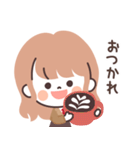 モノトーンLongちゃん・JK（個別スタンプ：3）