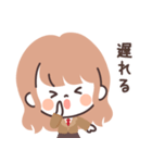 モノトーンLongちゃん・JK（個別スタンプ：34）