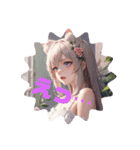 可愛い猫娘たち❤️（個別スタンプ：17）