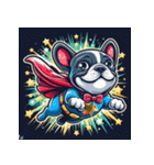 スーパーわん(French bulldog) Sticker（個別スタンプ：1）