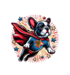 スーパーわん(French bulldog) Sticker（個別スタンプ：7）