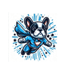 スーパーわん(French bulldog) Sticker（個別スタンプ：24）