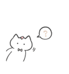 白推しねこ(春)（個別スタンプ：3）