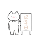 白推しねこ(春)（個別スタンプ：23）