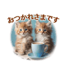 ずっと使える【敬語】猫♡花＆sweets（個別スタンプ：4）