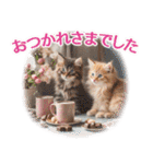 ずっと使える【敬語】猫♡花＆sweets（個別スタンプ：5）