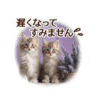 ずっと使える【敬語】猫♡花＆sweets（個別スタンプ：25）