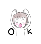 泣き笑い。表情豊かな女の子（個別スタンプ：3）