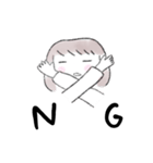 泣き笑い。表情豊かな女の子（個別スタンプ：4）