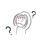 泣き笑い。表情豊かな女の子（個別スタンプ：9）