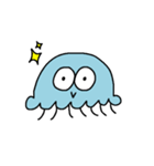 水色のくらげ（個別スタンプ：1）