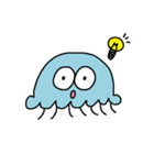 水色のくらげ（個別スタンプ：7）